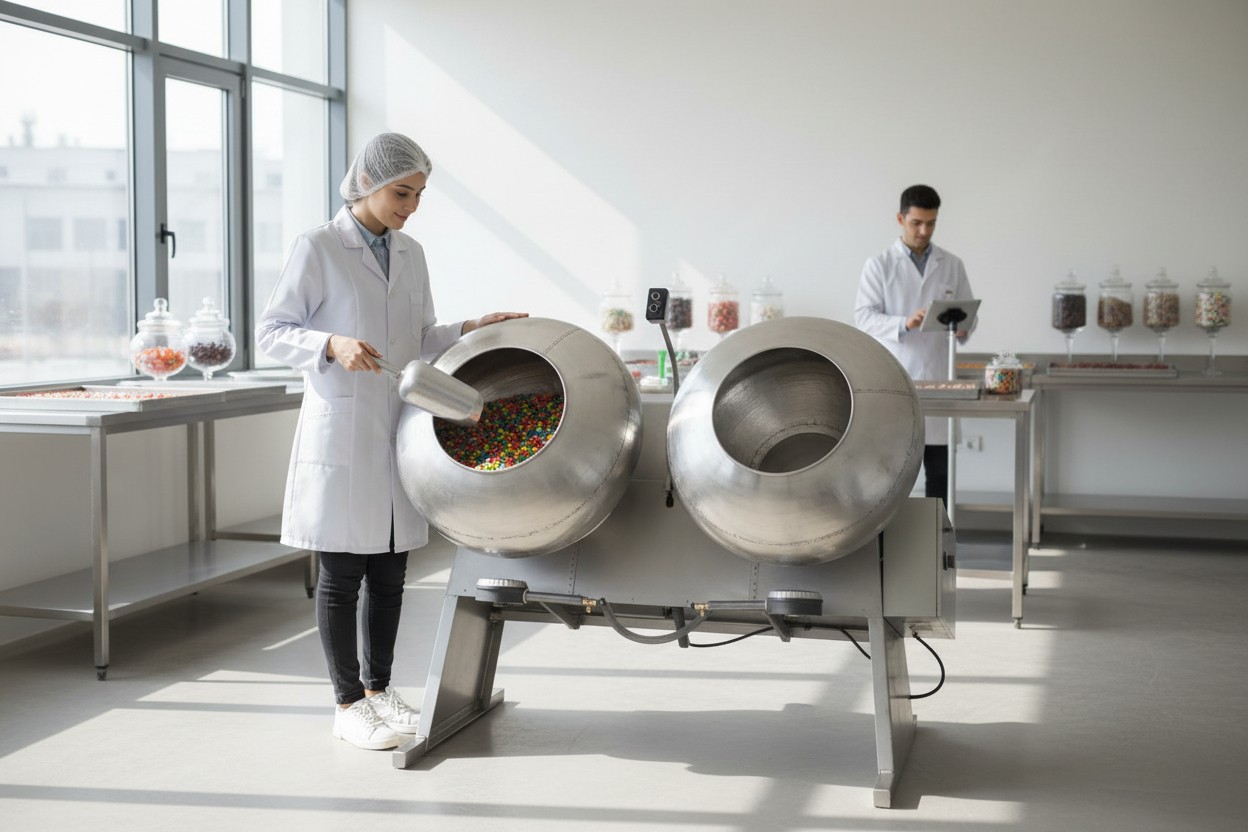 Industrial Stainless Steel Double Coating Pan