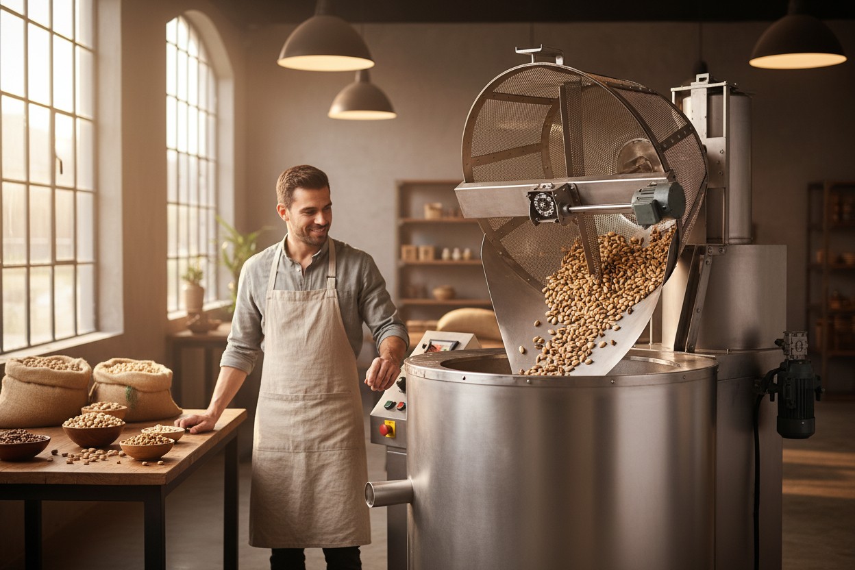 designed for nuts, coated nuts, and sunflower seeds’ kernels frying